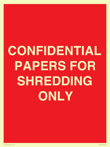CONFIDENTIAL PAPERS FOR SHREDDING ONLY